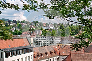 Panoramic view of Baden Baden, Baden Wuerttemberg, Germany