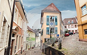 Panoramic view on Baden Baden street, Germany
