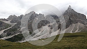 Panoramic view from Baita Segantini, Rolle Pass, Trento, Italy