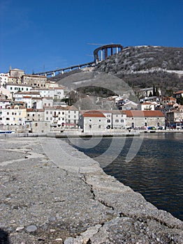 Panoramic view at Bakar city with old town in Croatia