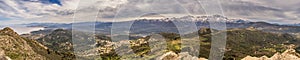 Panoramic view of Balagne region of Corsica