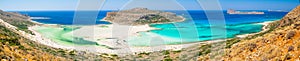 Panoramic view of Balos bay - Crete, Greece