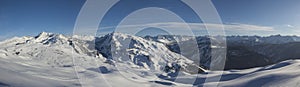 Panoramic view of baqueira / beret ski resort photo