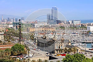 Panoramic view of Barcelona