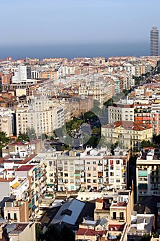 Panoramic view of Barcelona