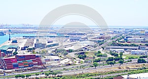 Panoramic view of Barcelona from the Miramar gardens