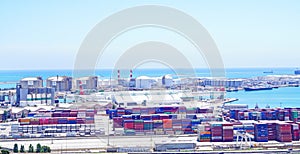 Panoramic view of Barcelona from the Miramar gardens