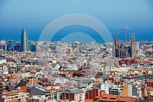 Panoramic view of Barcelona