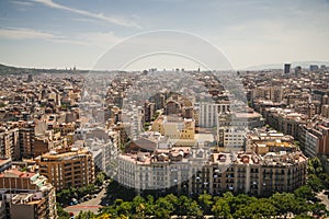 Panoramic view of Barcelona from the top of Sagrada Familia photo
