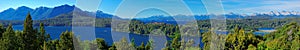 Panoramic view of Bariloche and its lakes, Patagonia, Argentina