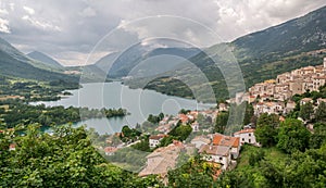 Panoramic view in Barrea, Province of L`Aquila, Abruzzo Italy.