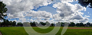 Panoramic view of the baseball and soccer fields at Lake Hiawatha Park photo