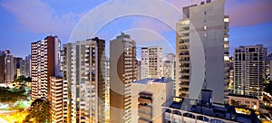 Panoramic view of Batel neighborhood in Curitiba photo