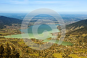 Panoramic view of bavaria lake tegernsee