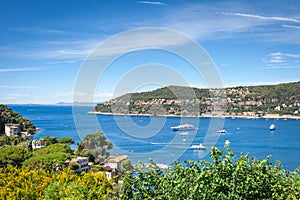 Panoramic view of the bay Villefranche-sur-Mer