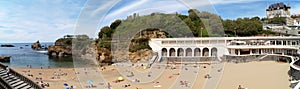 Panoramic view of the beach, Biarritz, France