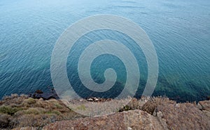 Panoramic view of the beach and the crystal sea of Sardinia