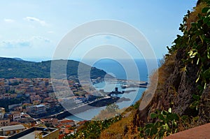 Panoramic view of the beach and the crystal sea of Sardinia