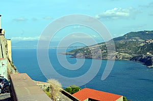 Panoramic view of the beach and the crystal sea of Sardinia