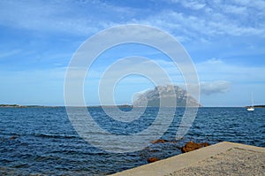 Panoramic view of the beach and crystal sea of Sardinia