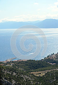 Panoramic view of the beach and crystal sea of Sardinia