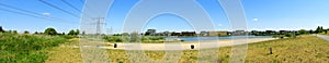 Panoramic view of a beach in the Diemerpark, Amsterdam, Holland photo