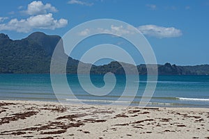 Panoramic view of a beach in palawan, philipines