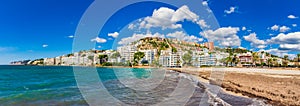 Panoramic view of the Beach in Santa Ponsa at the coast of Majorca Island, Spain. photo