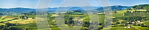 Panoramic view of Beaujolais land, France