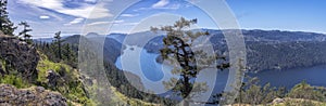 A panoramic view of a beautiful fiord, British Columbia, Canada