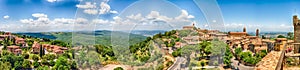 Panoramic view of a beautiful landscape around Montalcino, Tuscany, Italy