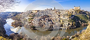 Panoramic view of beautiful medieval Toledo