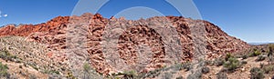 Panoramic view of a beautiful mountain at the Red Rock Canyon National Conservation Area, Nevada, United States of America.