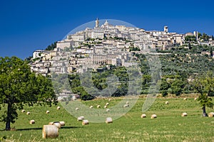 Panoramic view of the beautiful village of Trevi