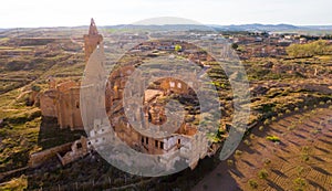 Panoramic view of Belchite, Spain