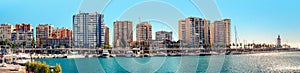 Panoramic view of Benalmadena harbor