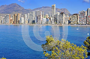 Panoramic view of Benidorm, in Spain