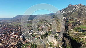 panoramic view of Berga in Spain located in mountains