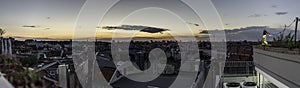 Panoramic view of Berlin at sunset photo