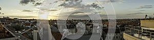 Panoramic view of Berlin at sunset, Germany