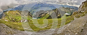 Panoramic view of Berner Oberland from Stockhorn