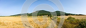 Panoramic view of the beveled fields.