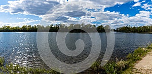 Panoramic view of big Bajkal lake