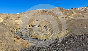 Panoramic view on biggest canyon in Israel Mizpe Ramon in Negev