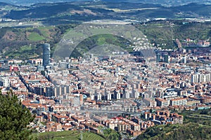 Panoramic view of Bilbao.