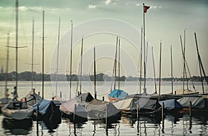 Panoramic View of the Binnenalster sailing yacht sports photo