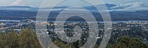 Panoramic View of Blue Hour Oregon Washington States