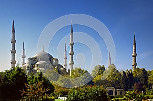 Panoramic view of the Blue Mosque