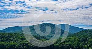 Panoramic View of the Blue Ridge Mountains of Virginia, USA