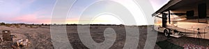 Panoramic view of boondocking Quartzsite, Arizona